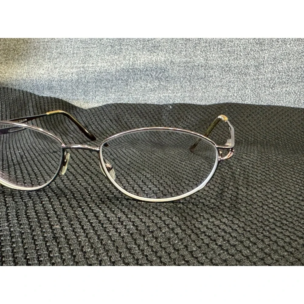 Vintage Elizabeth Arden EA-1016-1 Women Gunmetal Oval Eyeglasses Frame 52-17-130